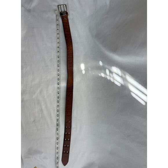 Vintage Colin's Brown Real Leather Belt European Quality Retro 80s 90s - Picture 8 of 8